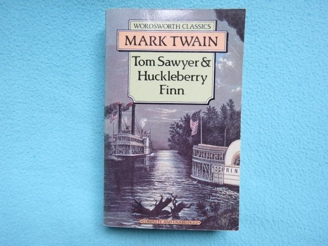 Engels: Tom Sawyer + Huckleberry Finn door Mark Twain, Ophalen of Verzenden, Zo goed als nieuw, Mark Twain, Fictie