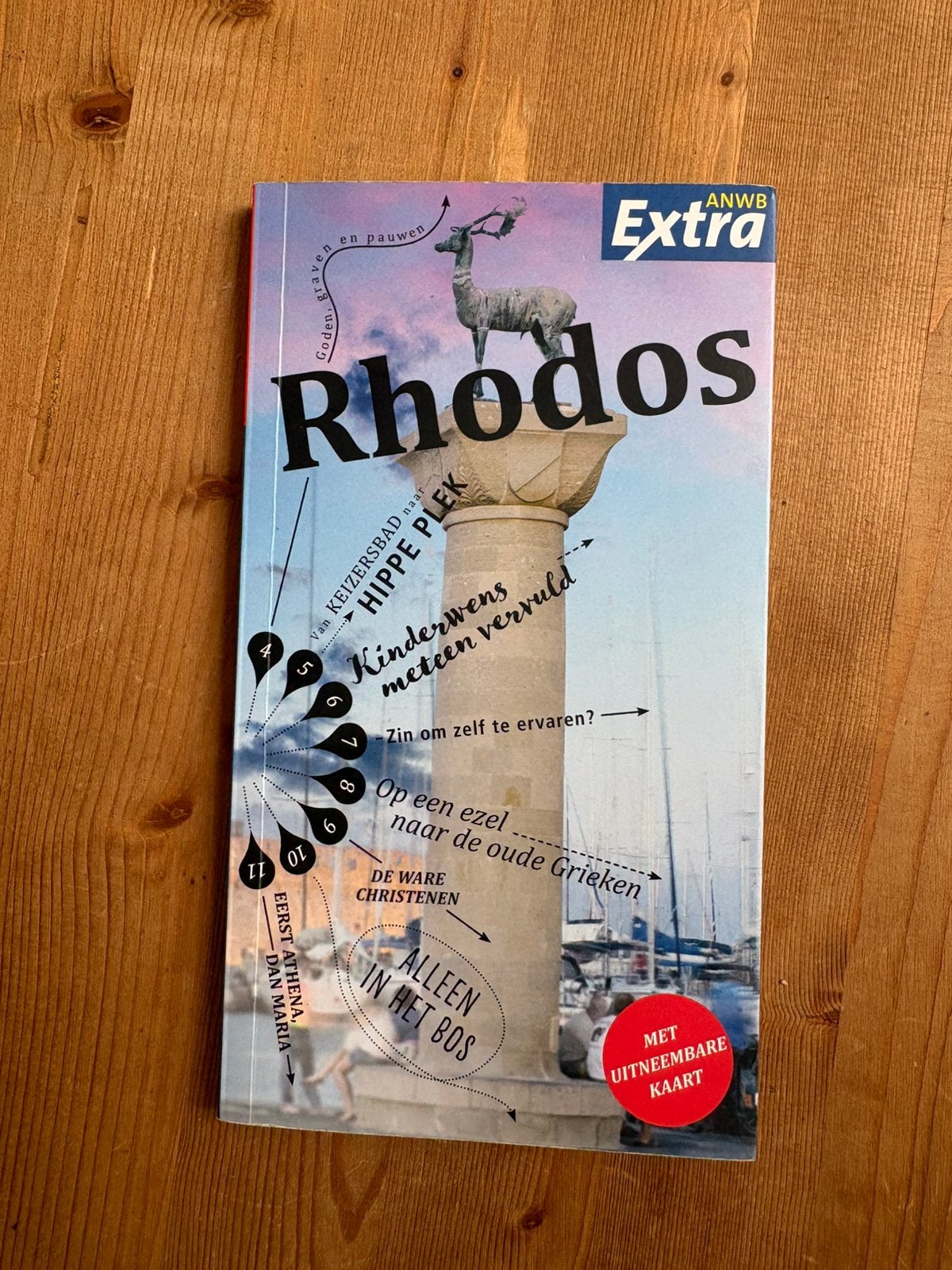 Rhodos anwb extra met kaart, Europa, Ophalen of Verzenden, Zo goed als nieuw, Reisgids of -boek