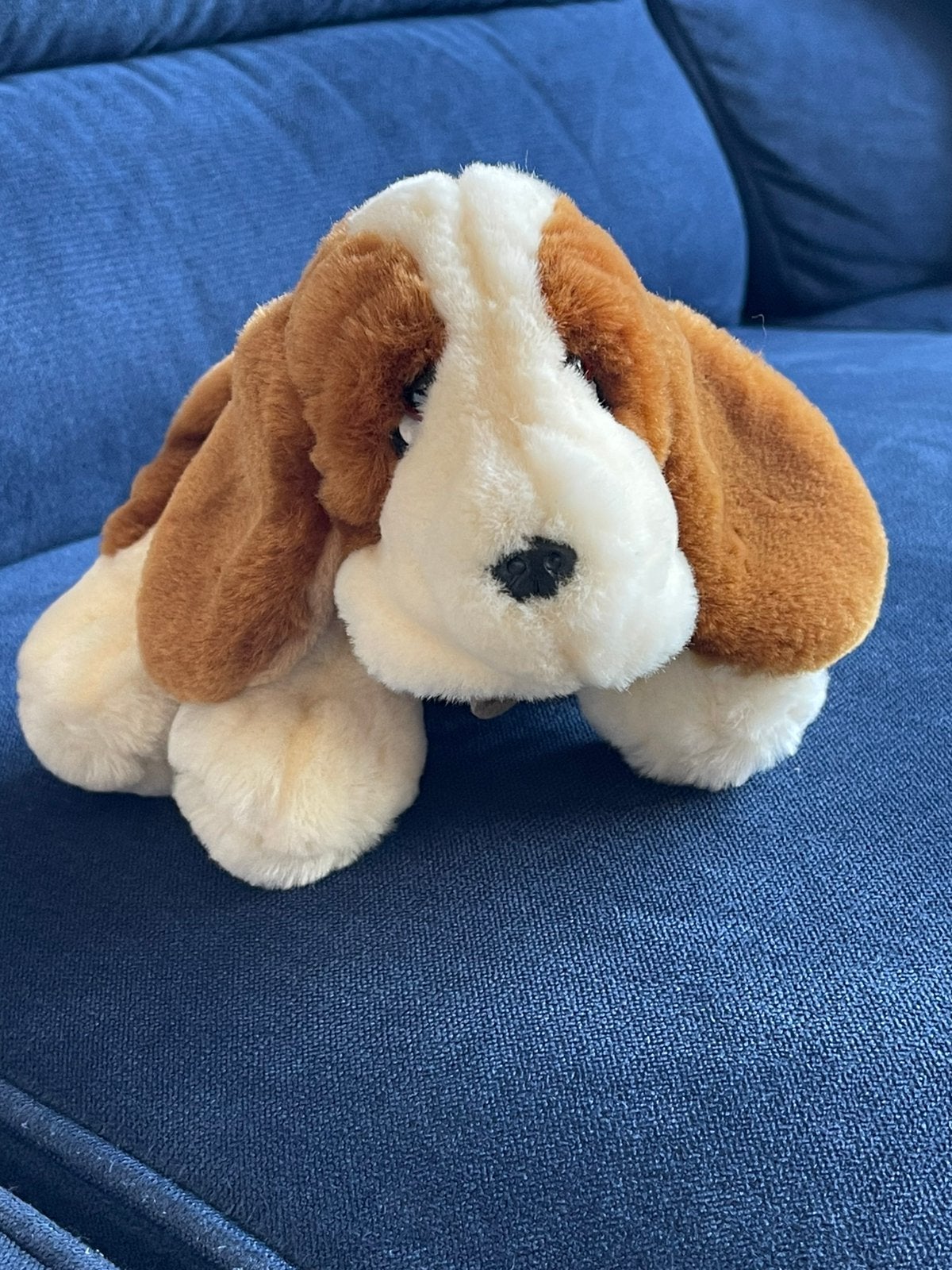 Keel Toys Basset Hound Bobby knuffel supersoft Dog puppy., Ophalen of Verzenden, Zo goed als nieuw, Hond