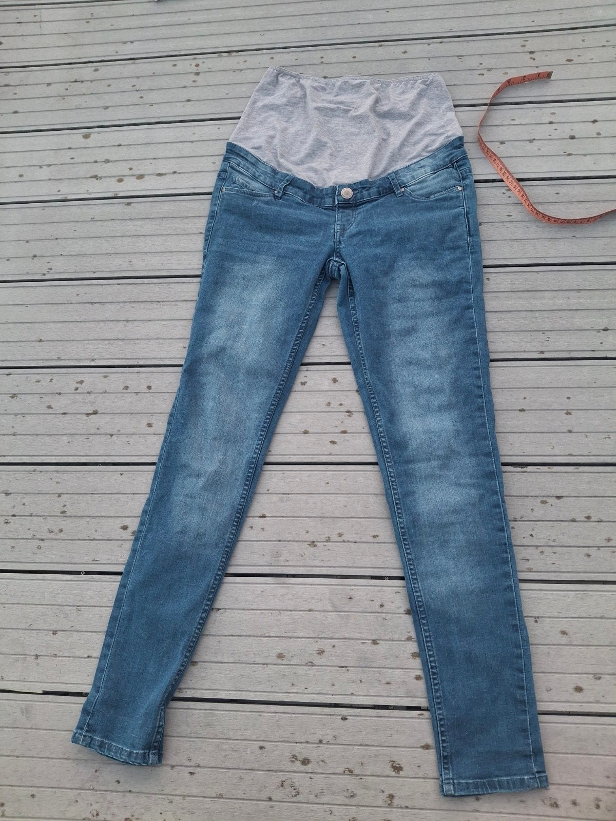 Blauwe skinny zwangerschapsjeans Esmara 38, Kleding | Dames, Positiekleding, Maat 38/40 (M), Blauw, Zo goed als nieuw, Broek of Spijkerbroek