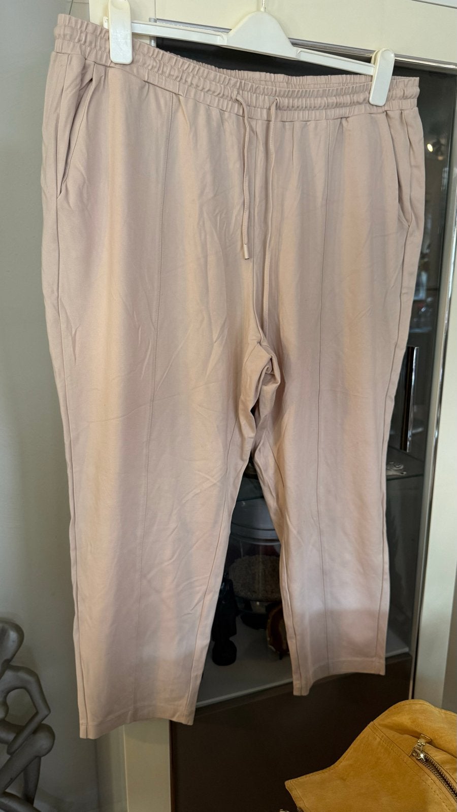 Beige broek MS Mode maat 52, Ophalen of Verzenden, Zo goed als nieuw, Roze, Broek of Spijkerbroek