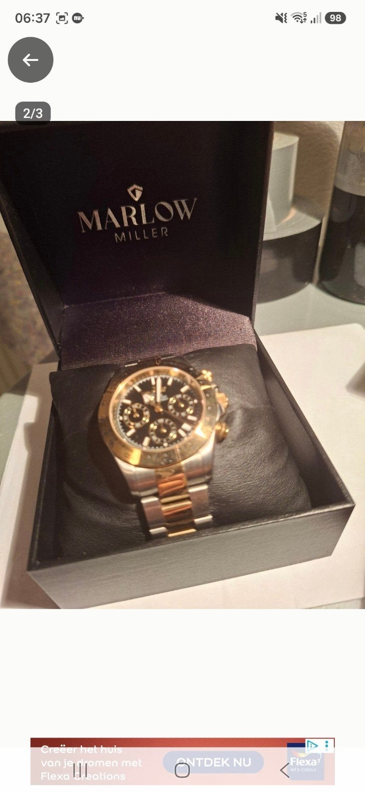 Marlow Miller Herenhorloge, Ophalen of Verzenden, Zo goed als nieuw