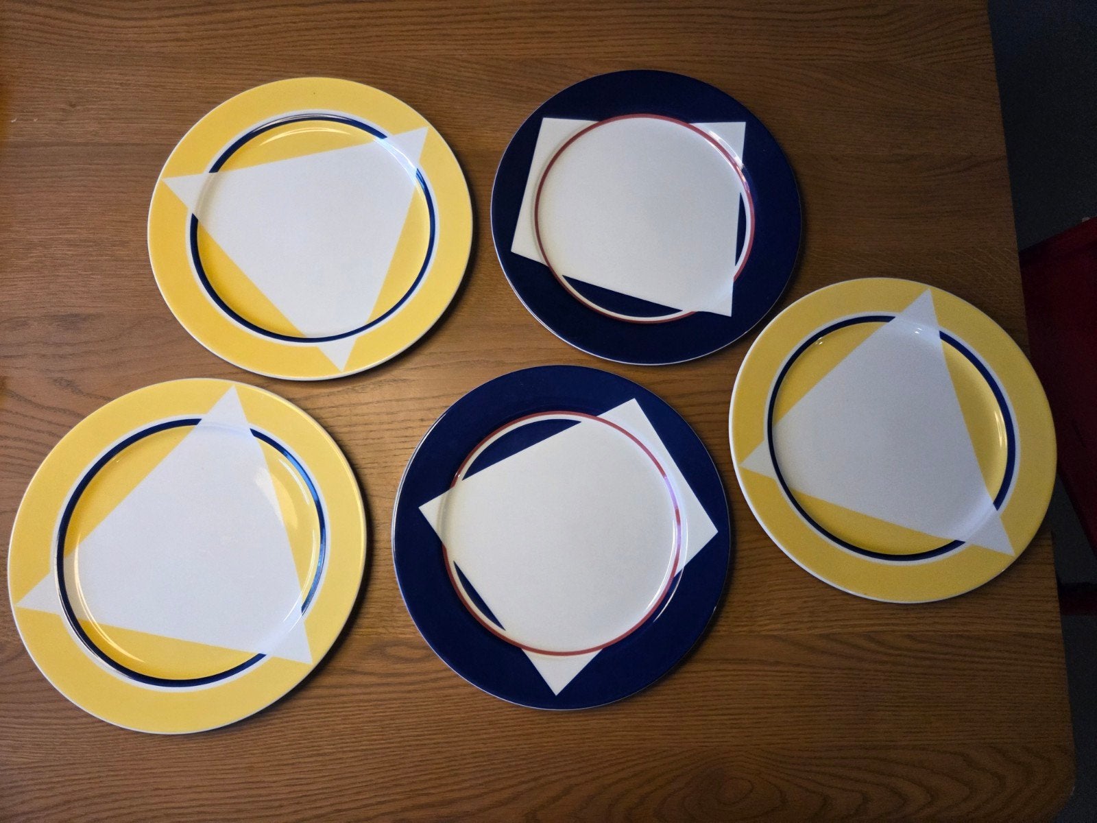 Set van 5 Villeroy & Boch borden, Adam Tihany design, Villeroy & Boch, Ophalen of Verzenden, Zo goed als nieuw, Bord(en)