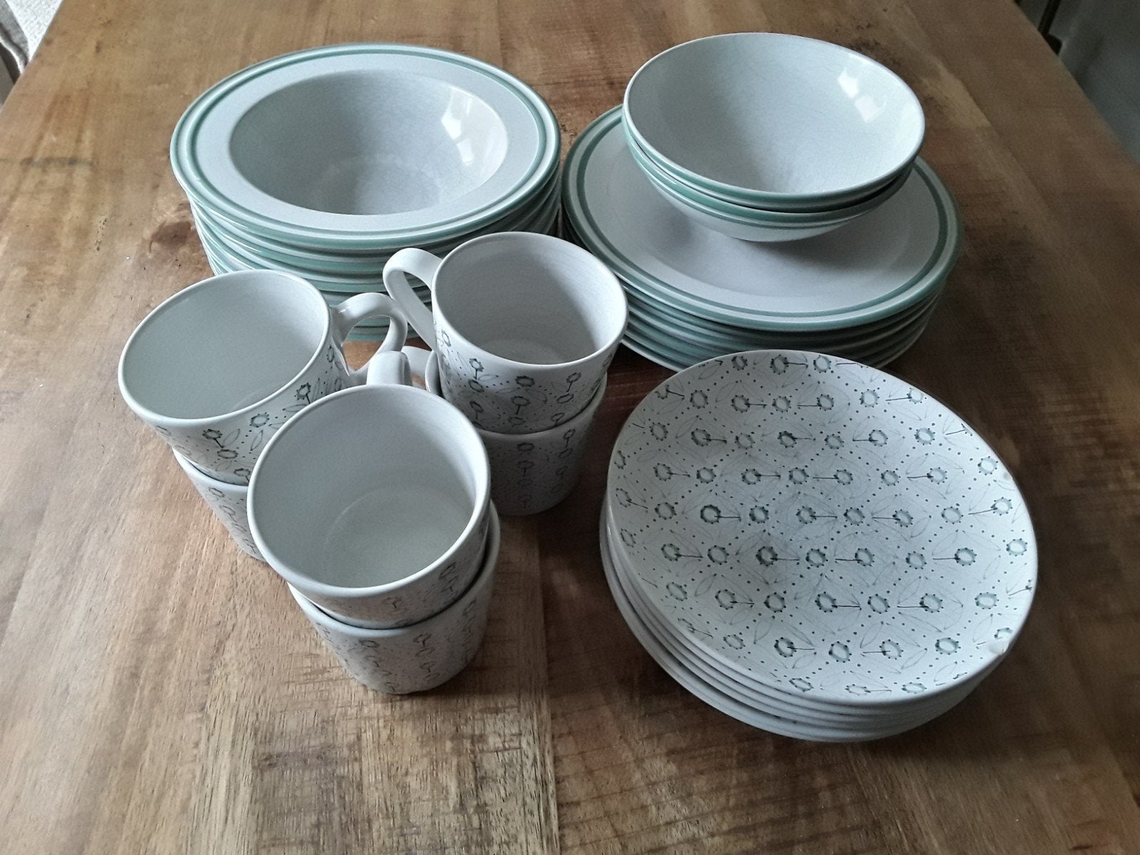 6-delig servies ( zie foto's ), Huis en Inrichting, Keuken | Potten en Pannen, Ophalen, Gebruikt, Emaille, Pannenset