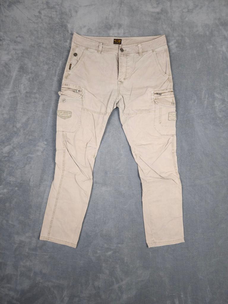 Pme Legend Cargo Broek W35 L32 Straight Fit Beige Jeans., Overige kleuren, ., Ophalen of Verzenden, Zo goed als nieuw