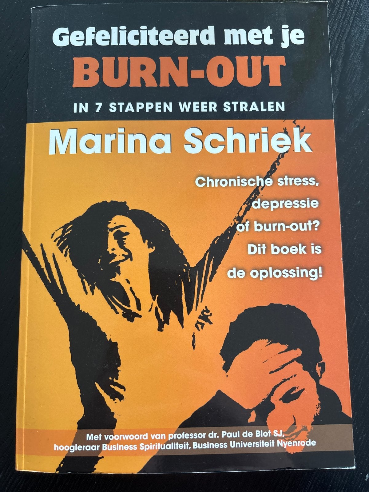 Gefeliciteerd met je BURN-OUT - Marina Schriek, Ophalen of Verzenden, Zo goed als nieuw