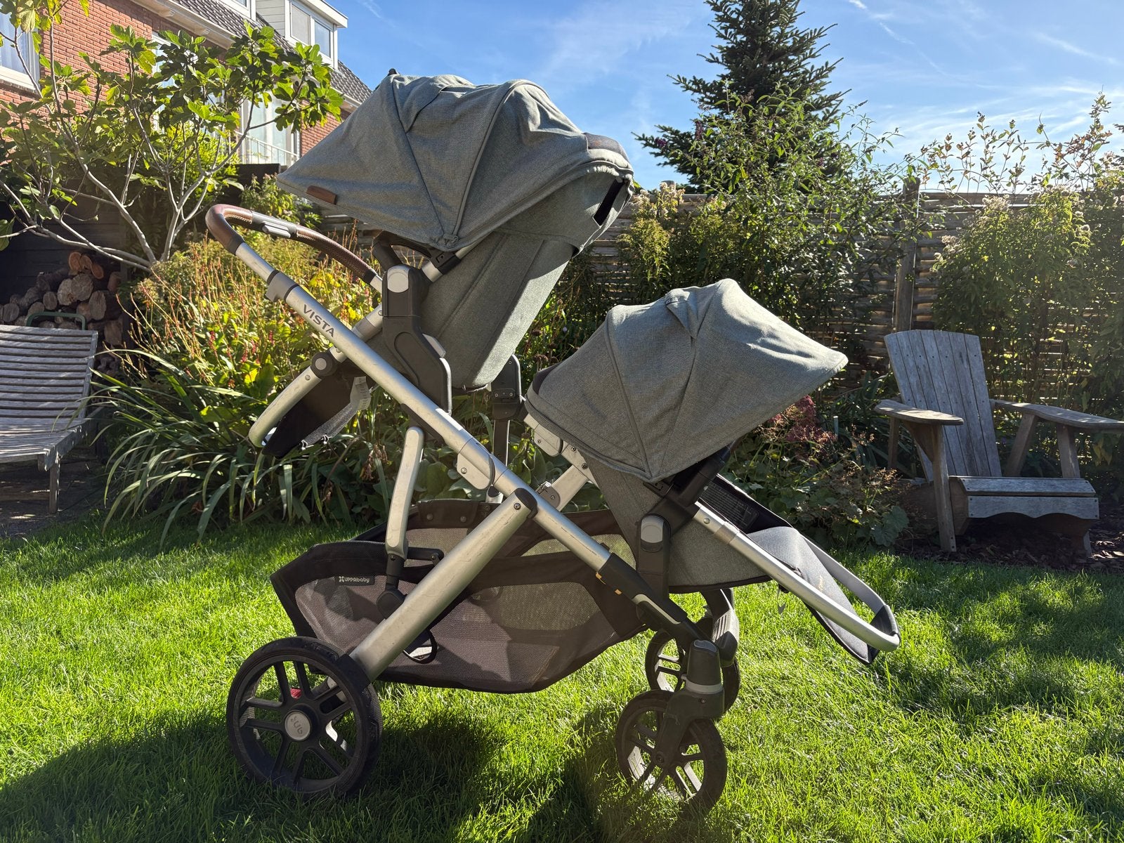 UPPAbaby Vista V2 Duowagen met reiswieg en zitje, Gebruikt, Duowagen, Combiwagen, Ophalen