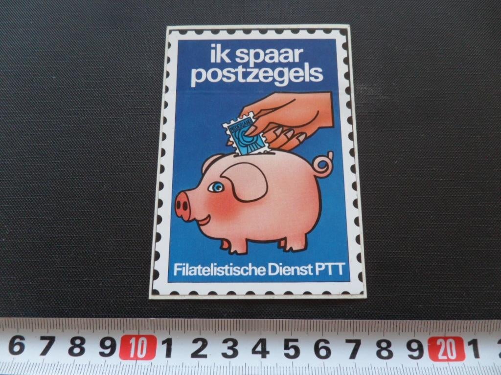 sticker ik spaar postzegels ptt filatelistische dienst *, Ophalen, Zo goed als nieuw