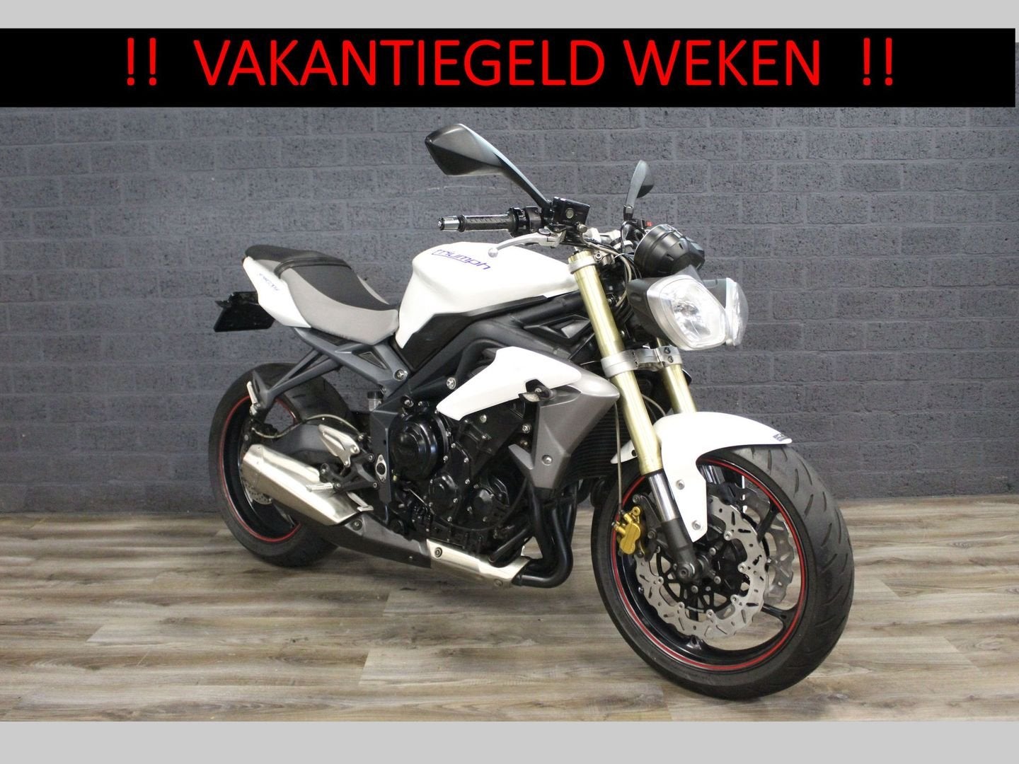 TRIUMPH STREET TRIPLE ABS (bj 2013) 42,266 km Crystal White - foto 3