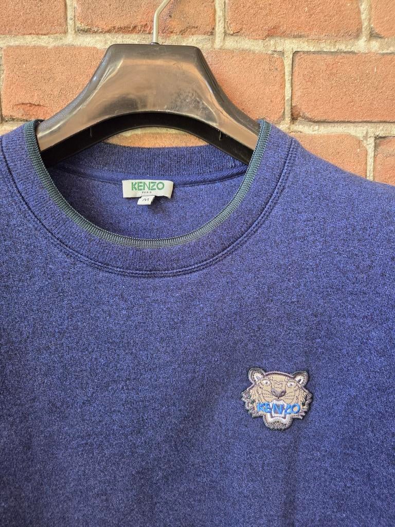 Kenzo Tiger Crewneck Sweater - Blauw/Marl - Maat M, Ophalen of Verzenden, Zo goed als nieuw, Kenzo, Maat 48/50 (M)