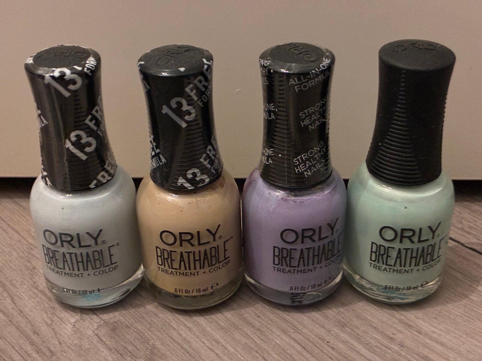 Orly nagellak Marine Layer, Bare Necessity, Just Breathe, Ophalen of Verzenden, Zo goed als nieuw, Handen en Nagels