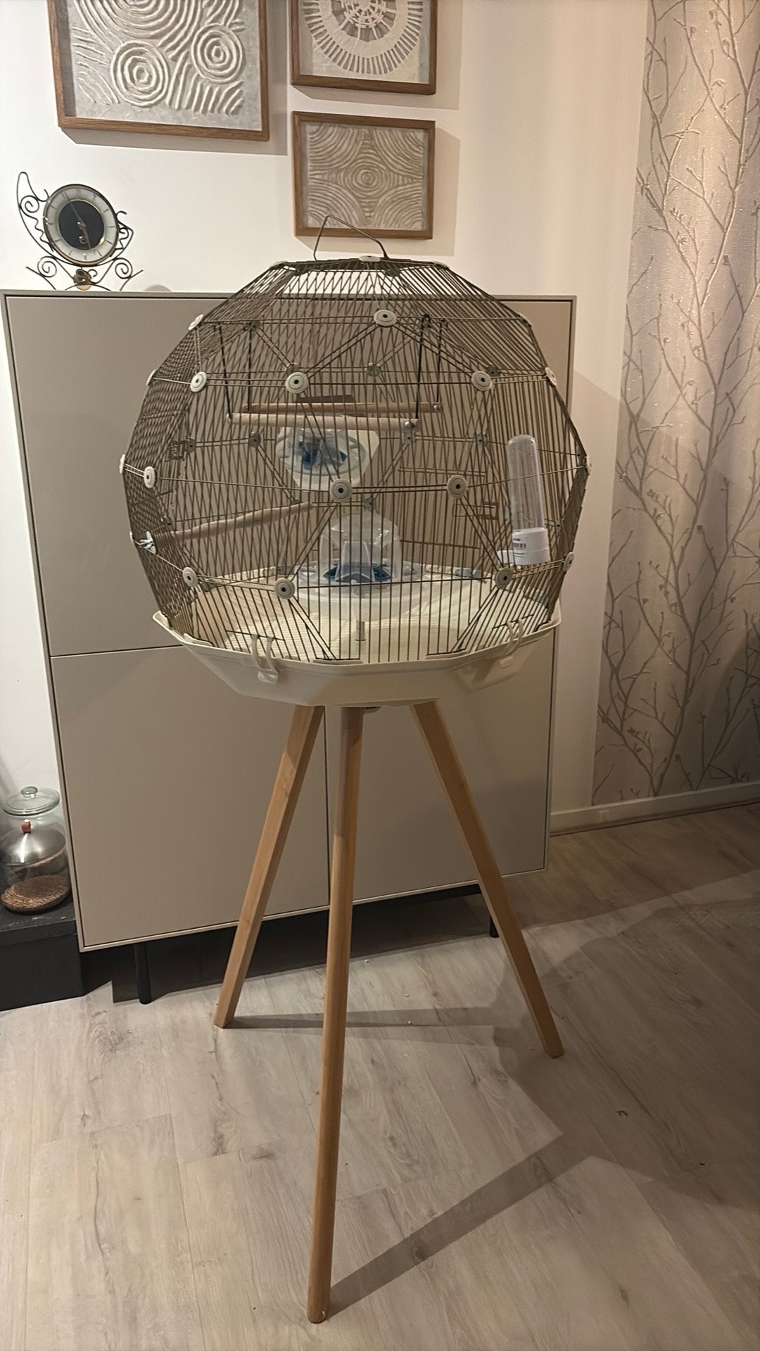 Vogelkooi, Dieren en Toebehoren, Vogels | Hokken en Kooien, Ophalen, Gebruikt, Metaal, Vogelkooi