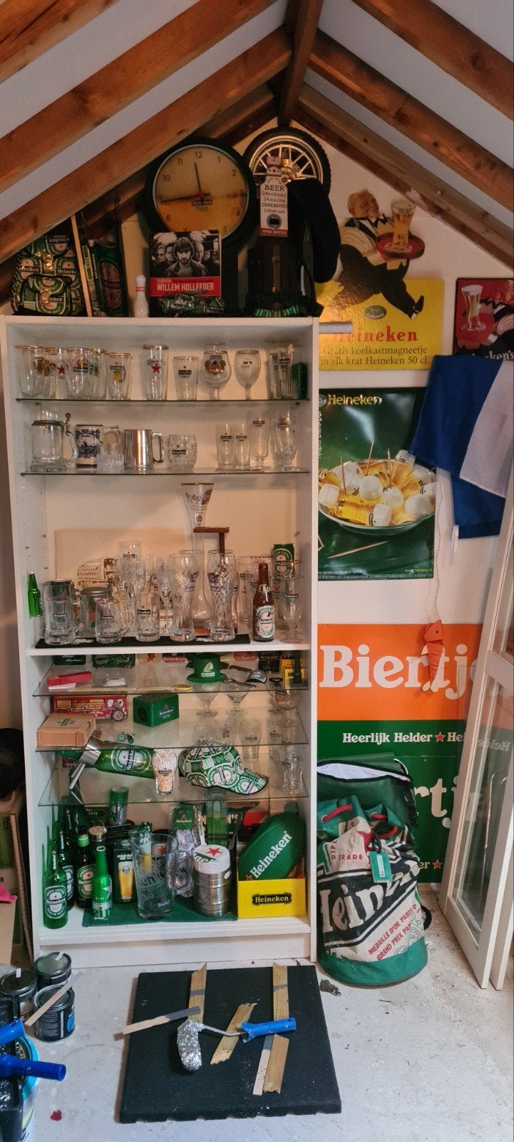 Heineken verzameling +_ 200 items, Ophalen, Zo goed als nieuw, Glas of Glazen, Heineken