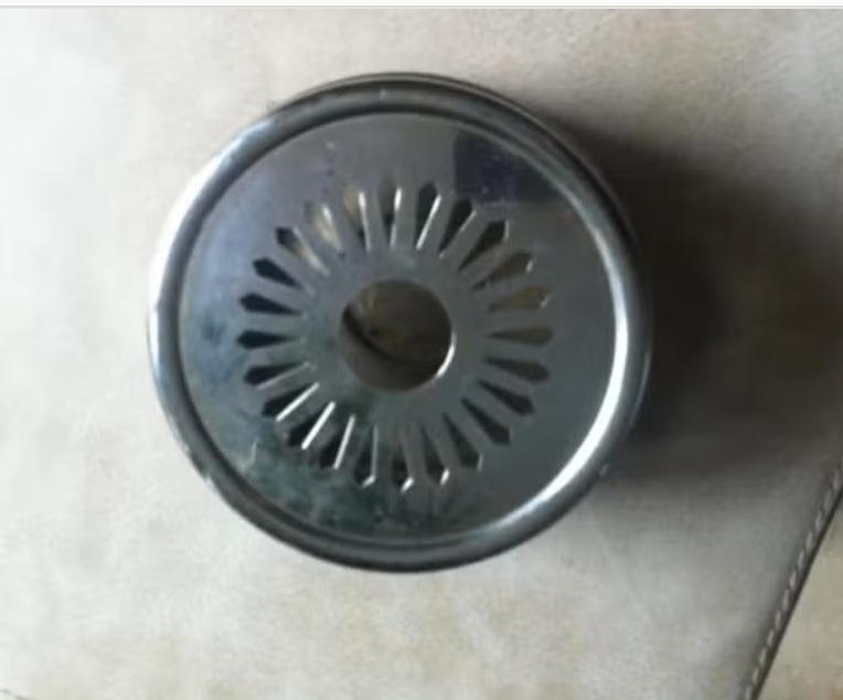 Theelicht warmhoudplaat uit de jaren 50 Vintage, Zilver, Ophalen of Verzenden, Metaal, Overige merken