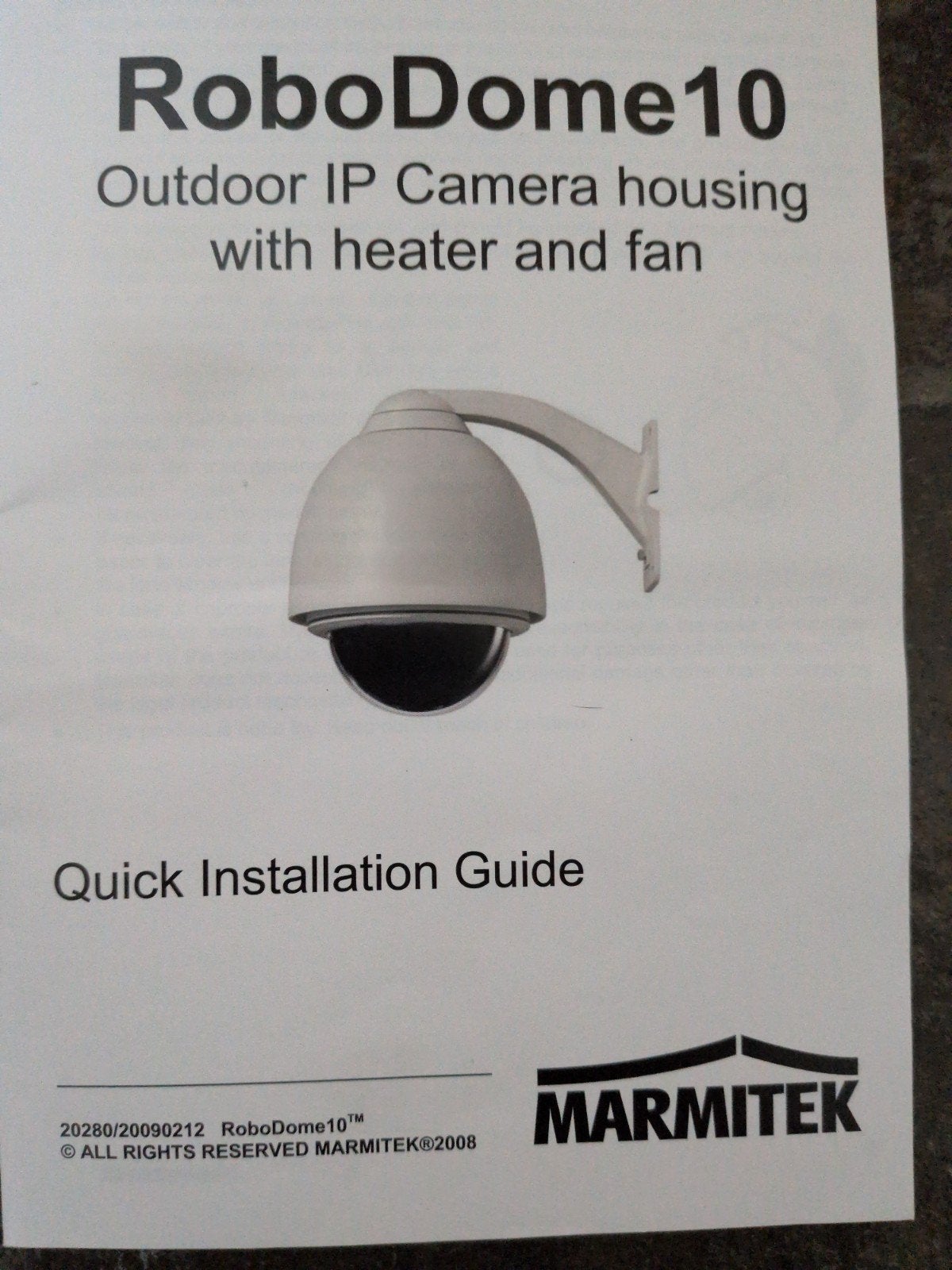 Marmitek RoboDome10 Buitencamera Behuizing met IP Camera, Ophalen of Verzenden, Gebruikt, Buitencamera