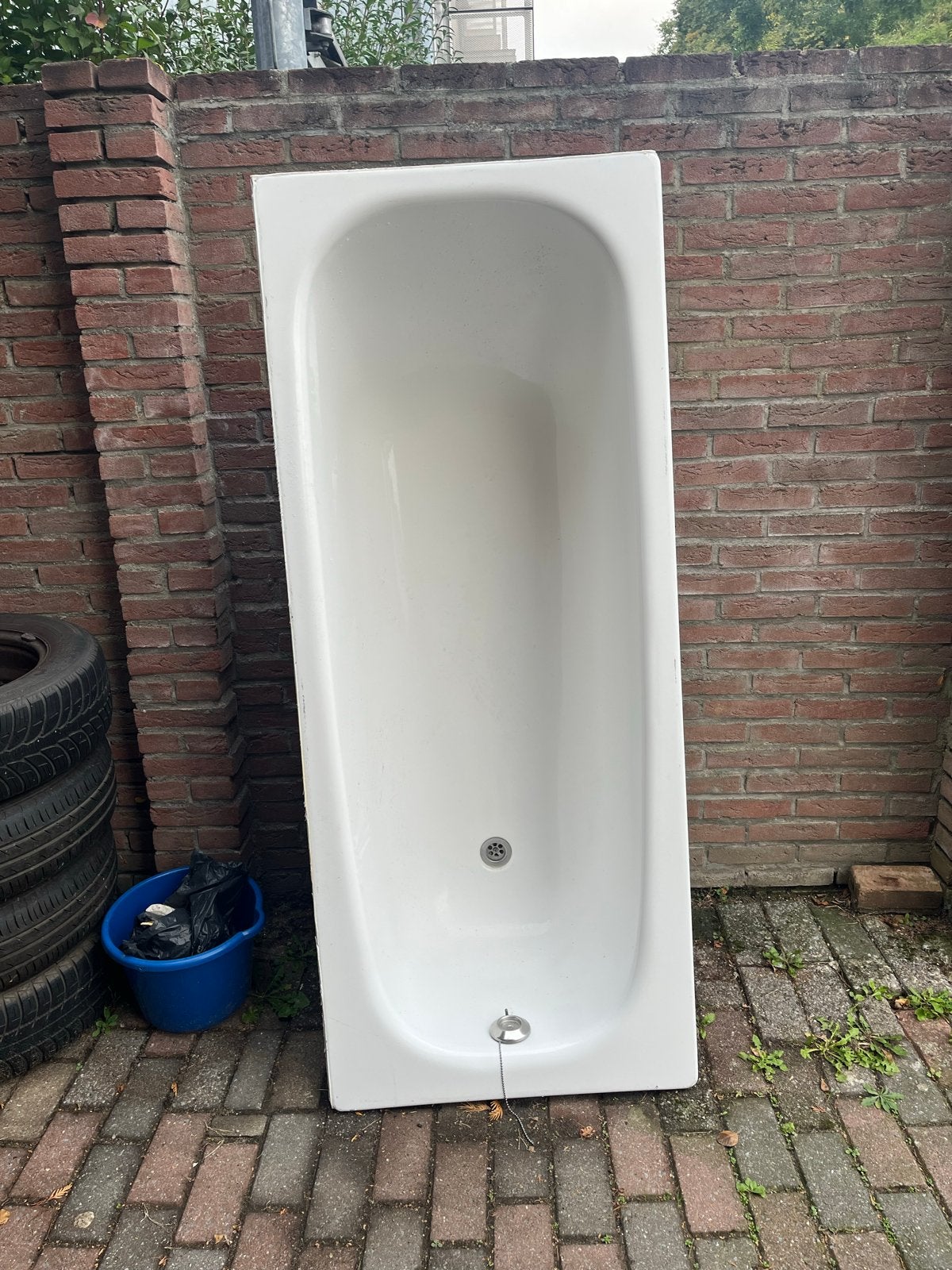 Gebruikt ligbad met poten - Wit, compleet, Ophalen of Verzenden, Gebruikt, Bad