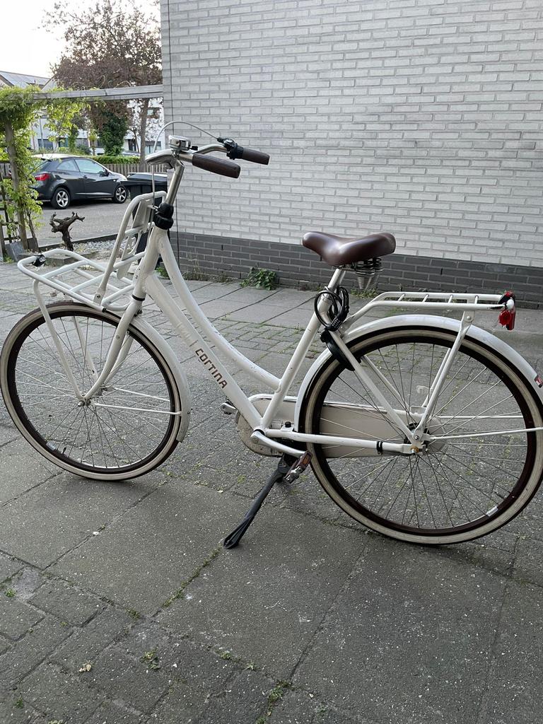 Cortina Transportfiets Dames - Wit, Terugtraprem, Gebruikt, 50 tot 53 cm, Ophalen