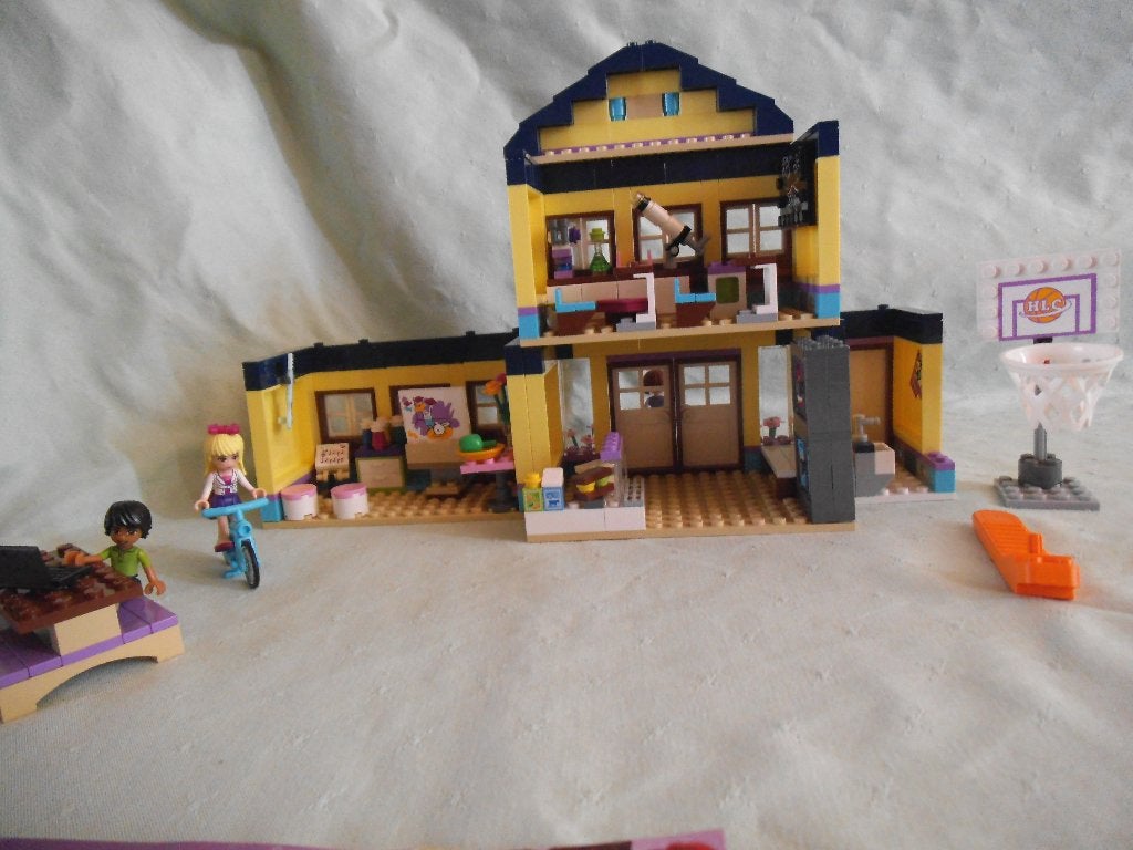 lego friends heart lake school, Ophalen of Verzenden, Gebruikt, Complete set, Lego