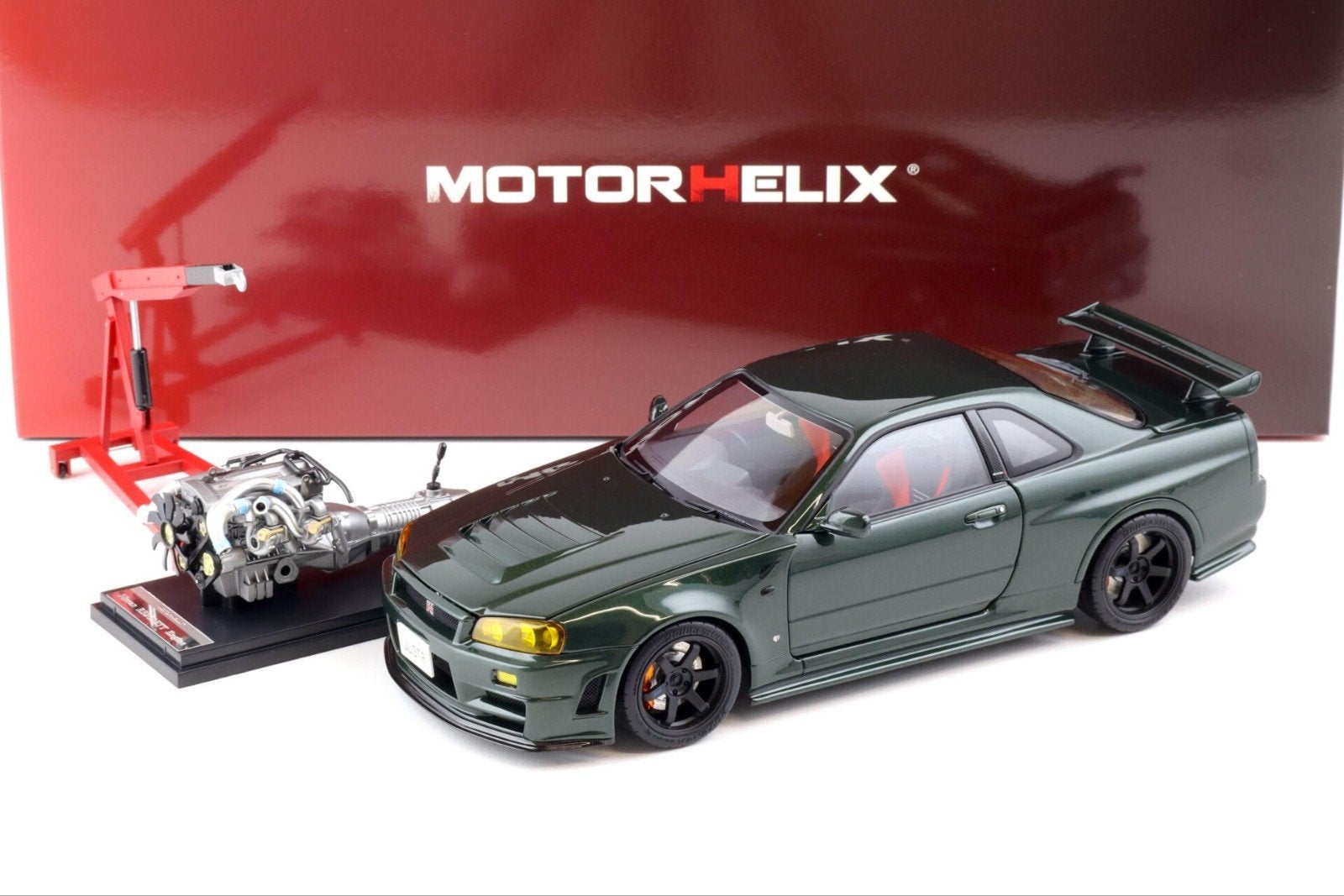 1:18 Nissan skyline GT-R R34 Z-tune customized motorhelix, Ophalen of Verzenden, Nieuw, Auto, Overige merken