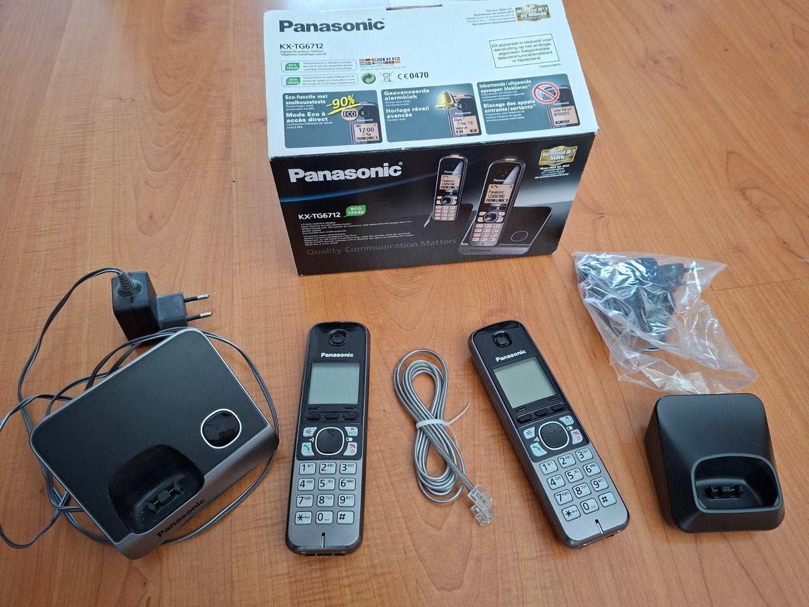 Panasonic duo vaste telefoon set, Telecommunicatie, Ophalen of Verzenden, Gebruikt, 2 handsets
