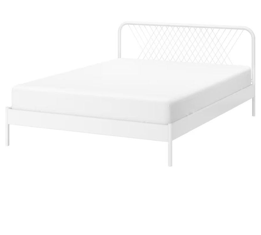 bed 140 x 200 cm, ledikant, Ophalen, Gebruikt, Wit, Tweepersoons