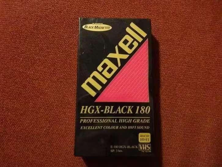 Maxell HGX Black 180 VHS Video Band Sealed, Alle leeftijden, Ophalen of Verzenden, Nieuw in verpakking, Overige genres