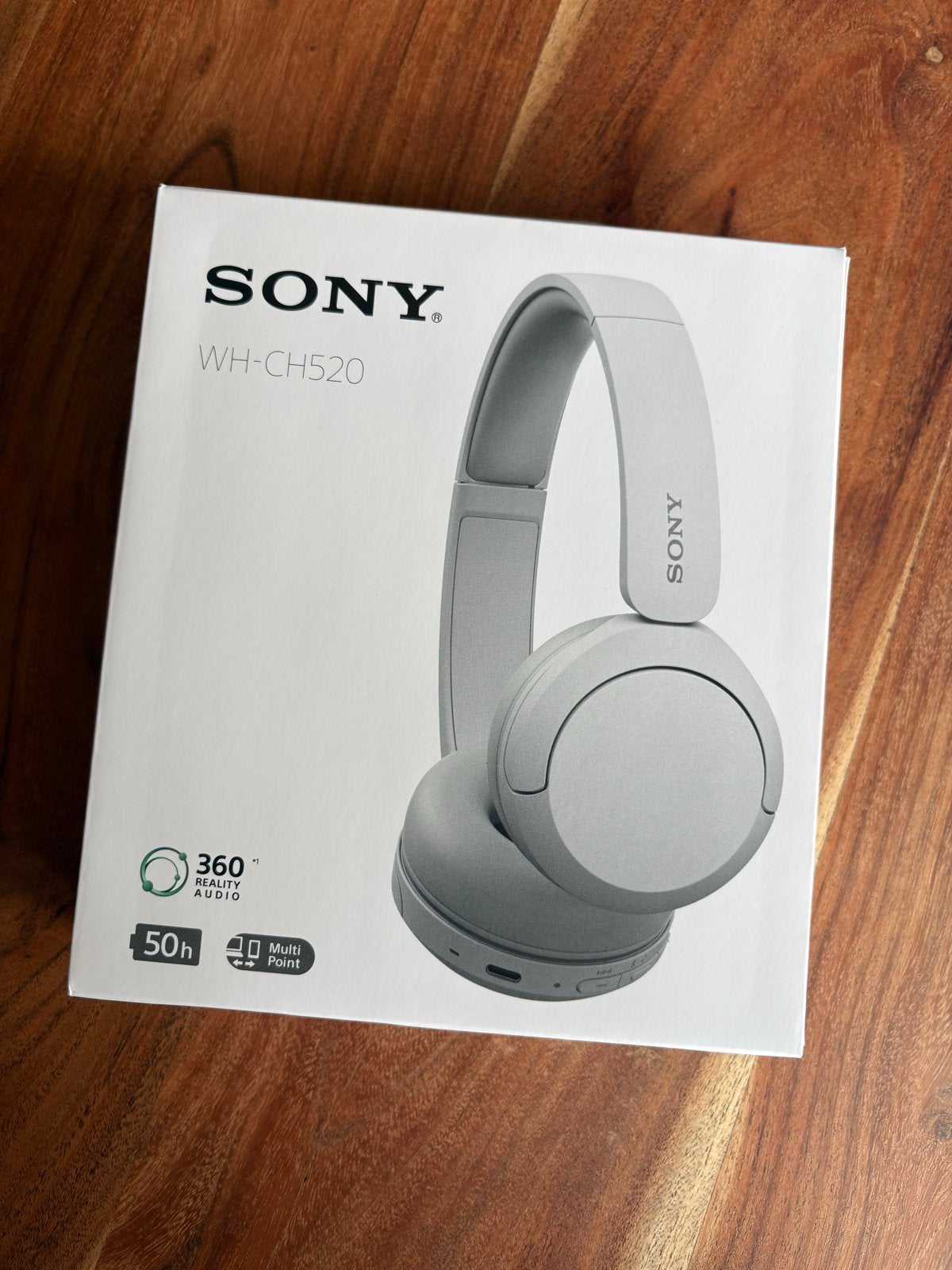 Sony WH-CH520 Draadloze On-Ear Hoofdtelefoon - Grijs