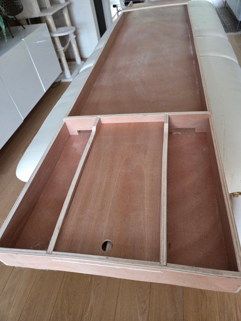 Longfield Sjoelbak 200 cm met 30 VERKOCHT stenen, Vijf spelers of meer, Ophalen, Gebruikt