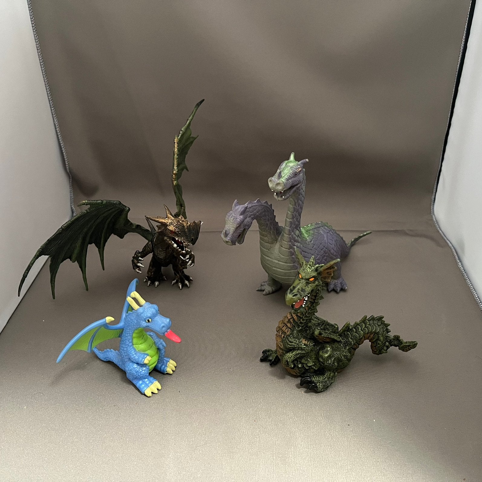 Mooie set van 4 draken speelfiguren (o.a. Papo, en Keenway), Ophalen of Verzenden