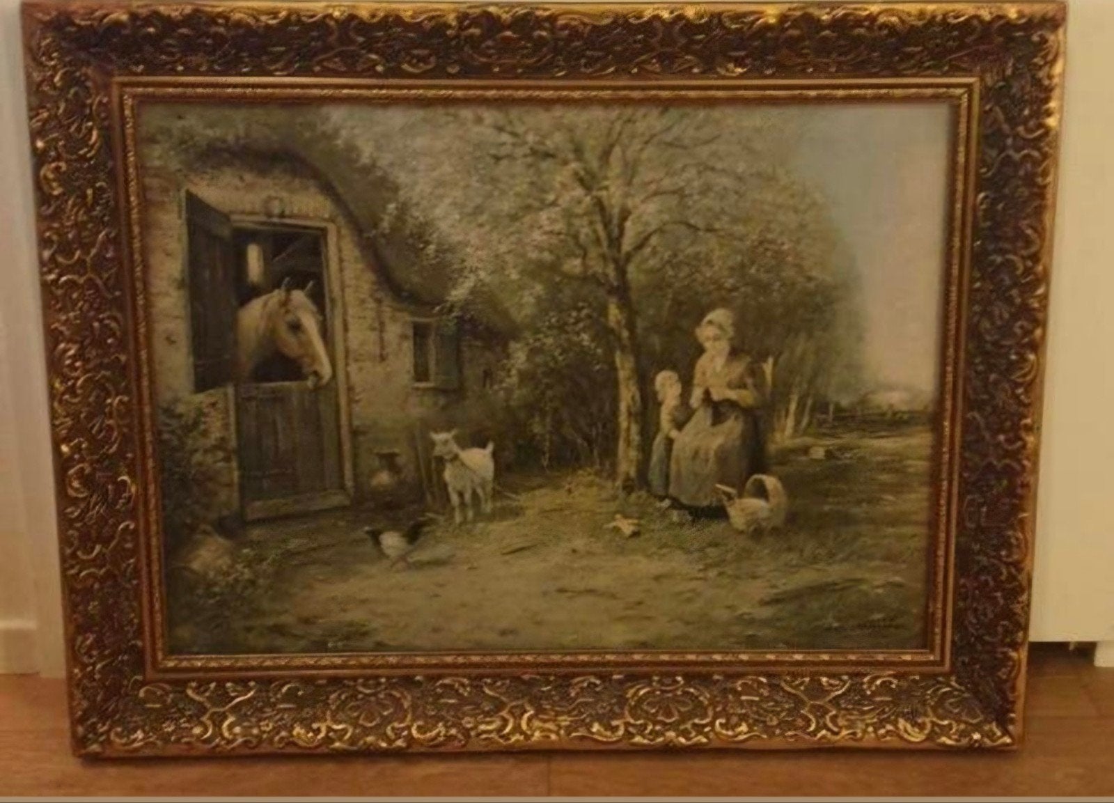 Mooie prent van Cor van Diggelen, ingelijst barok, Ophalen