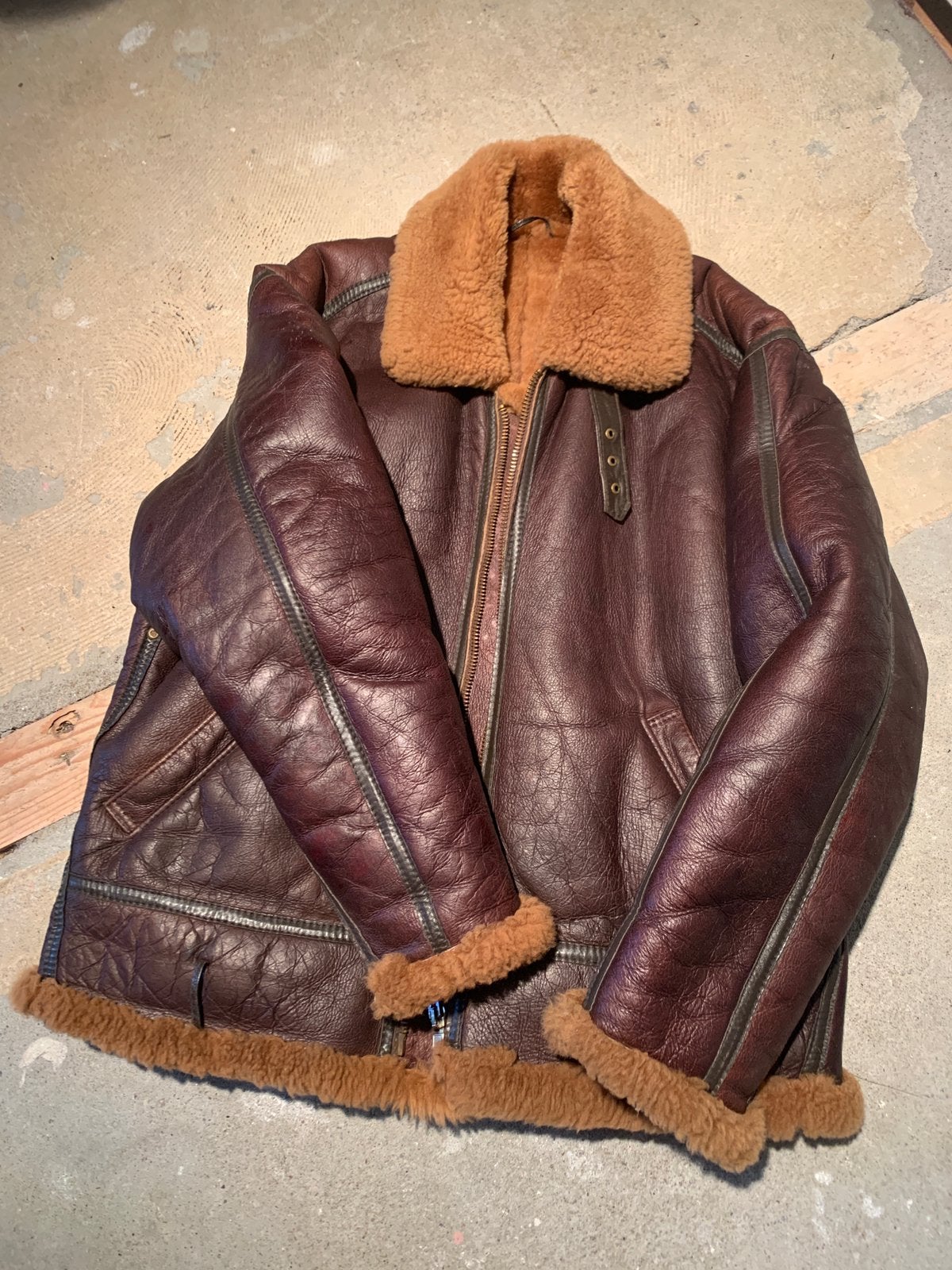 Pilotenjack shearling lammycoat, L-XL (Irvin / Eastman), Kleding | Heren, Jassen | Winter, Ophalen of Verzenden, Gedragen, Maat 52/54 (L)