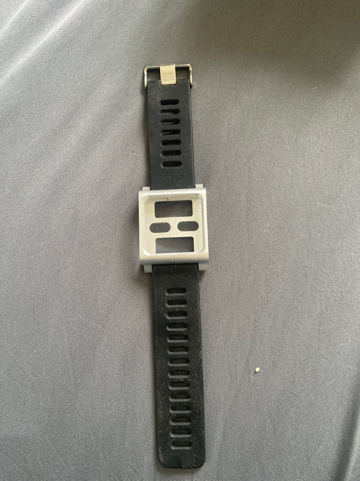 Horlogeband voor iPod Nano 6 - Zwart/Zilver, Ophalen of Verzenden, Gebruikt, Zwart, Nano