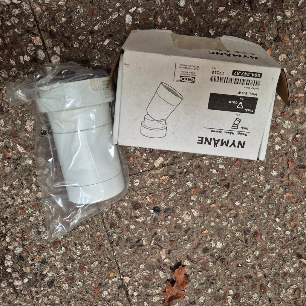 IKEA Nymåne draaibare spot wit - Nieuw in doos, Ophalen, Metaal of Aluminium, Nieuw, Modern