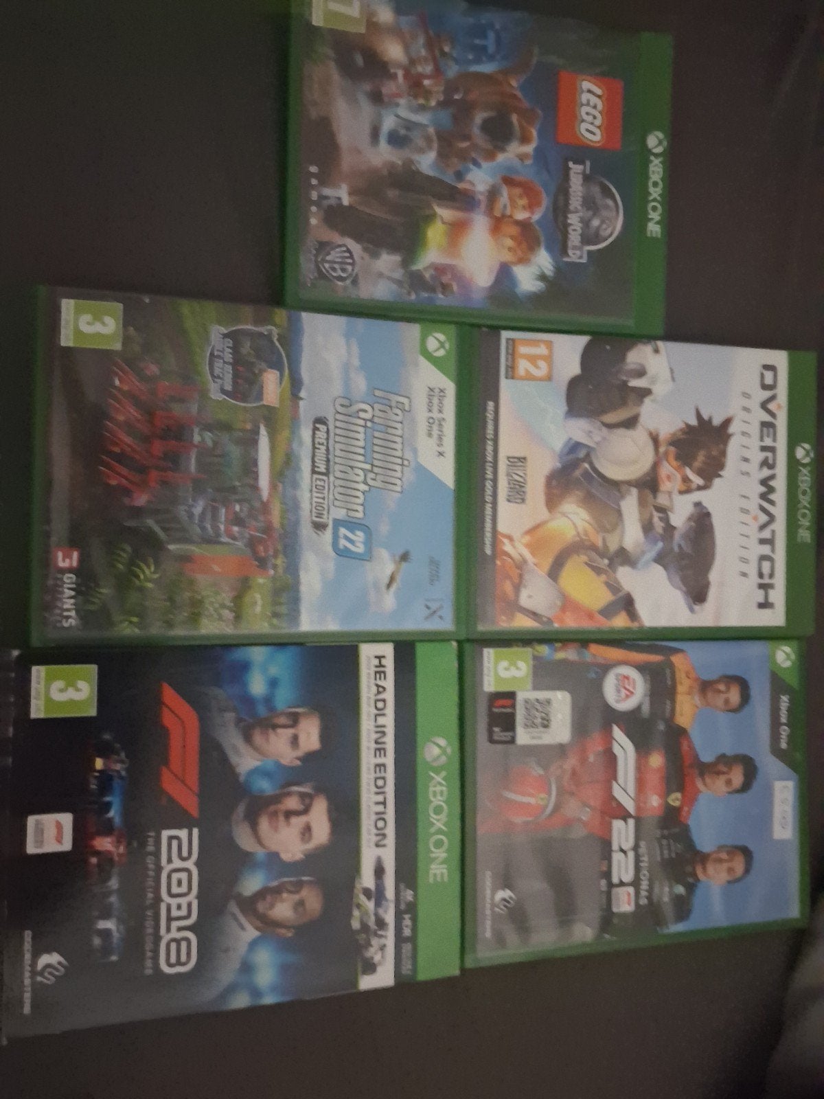 5 xbox games, Spelcomputers en Games, Ophalen, 1 speler, Racen en Vliegen, Zo goed als nieuw