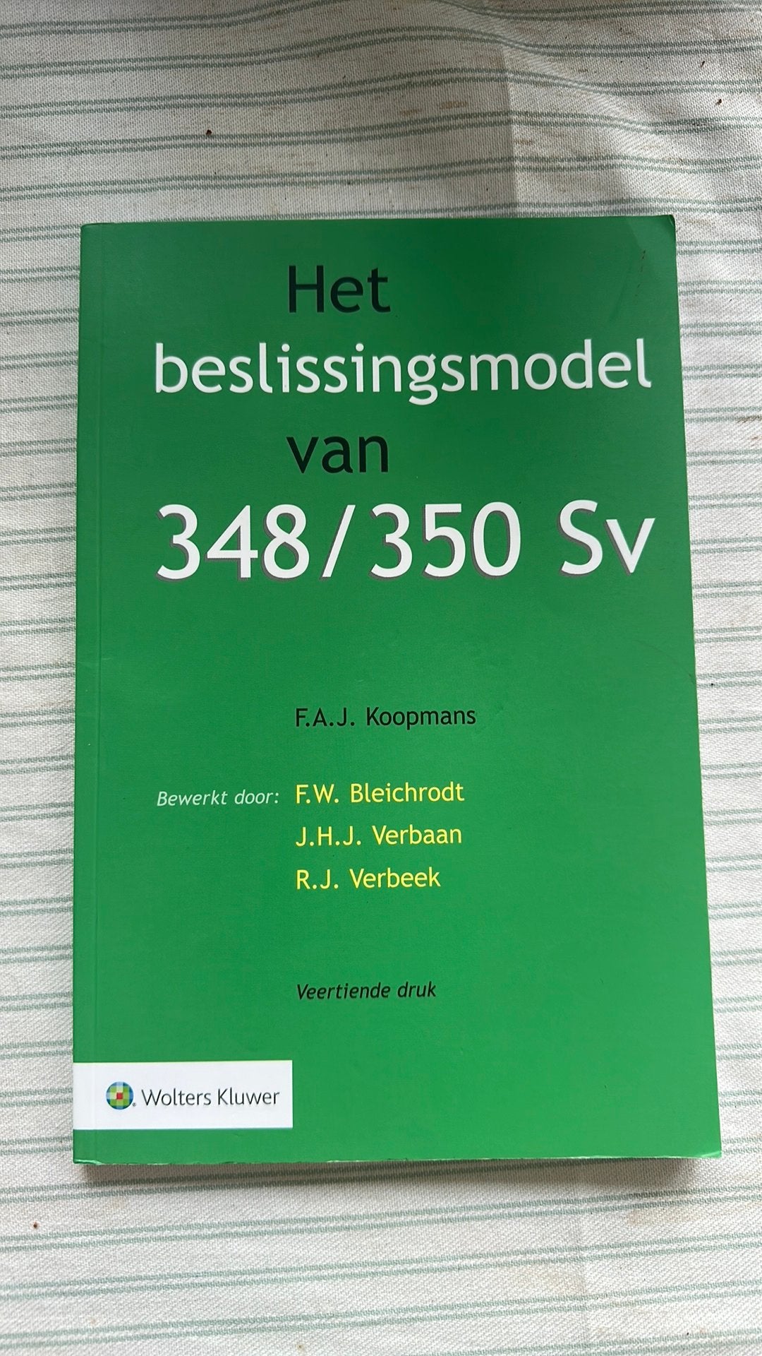 Het beslissingsmodel van 348/350 Sv, Ophalen of Verzenden, Zo goed als nieuw, WO, F.A.J. Koopmans
