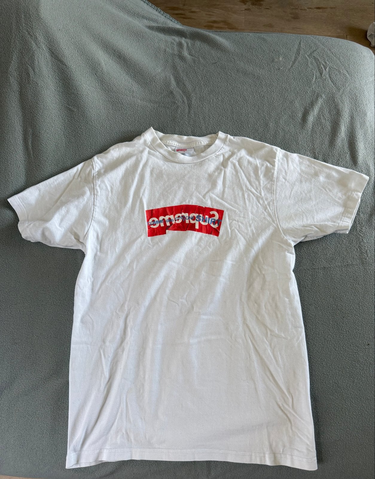Supreme Comme des Garçons SHIRT Box Logo T-shirt, Ophalen of Verzenden, Gedragen, Maat 46 (S) of kleiner, Wit