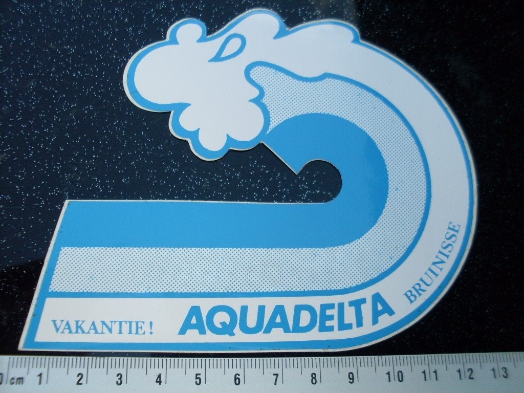 sticker aquadelta bruinisse logo vakantie!, Verzenden, Zo goed als nieuw, Bedrijf of Vereniging