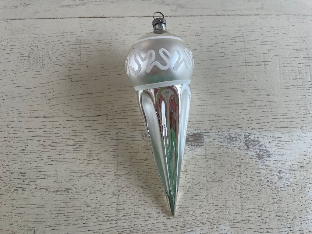 Retro / vintage kerstbal ijspegel, Diversen, Ophalen of Verzenden, Gebruikt