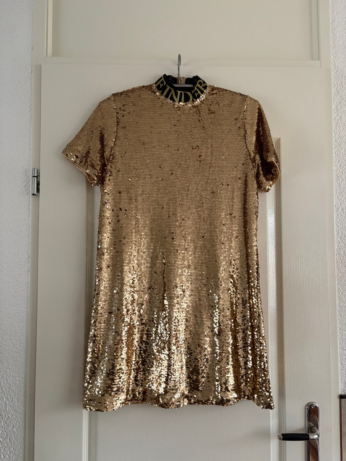 Reinders glitter jurk, Maat 38/40 (M), Zwart, Ophalen of Verzenden, Zo goed als nieuw