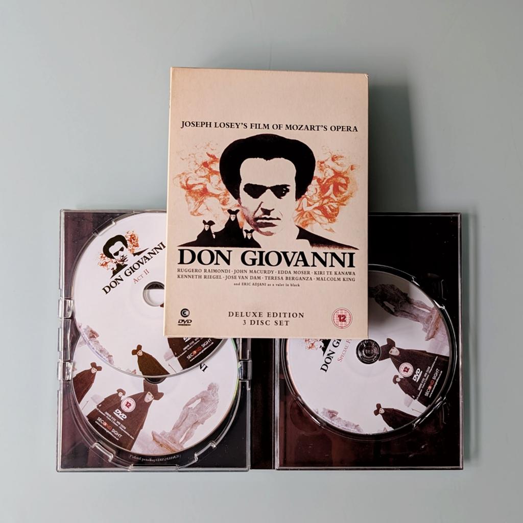 Don Giovanni (1979) Joseph Losey, Opera, 3 DVD Set, UK, NNO, Cd's en Dvd's, Alle leeftijden, Ophalen of Verzenden, Zo goed als nieuw