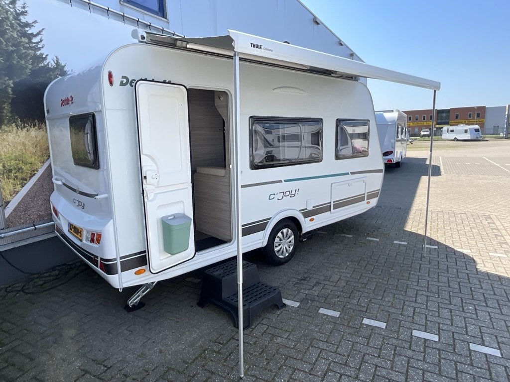 Dethleffs C'Joy 420 QSH MOVER-LUIFEL-VOORTENT, Caravans en Kamperen, Caravans, Bedrijf, Treinzit, Dethleffs, 5 tot 6 meter