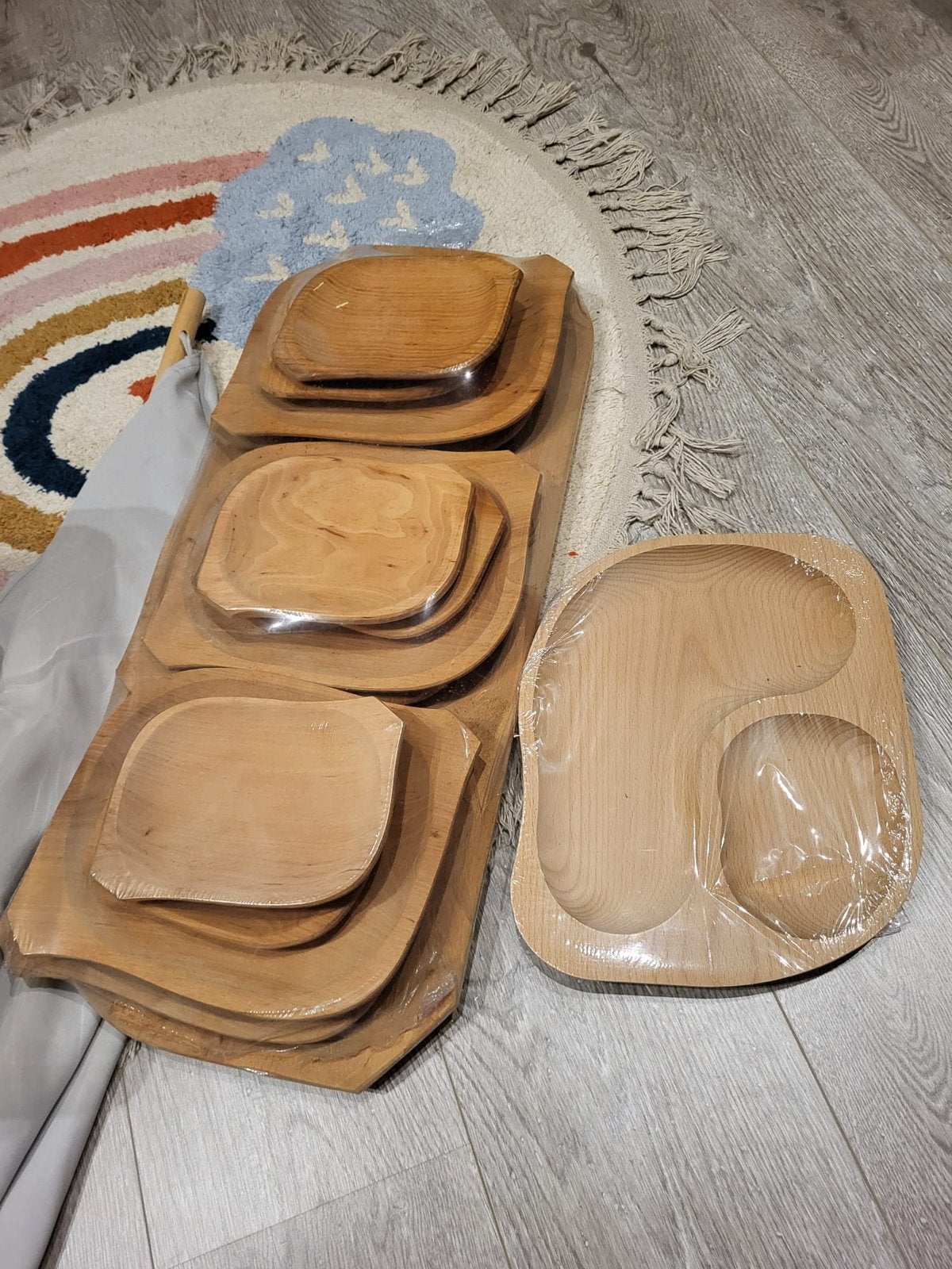 Houten schalen set voor hapjes en snacks, Schaal, Nieuw, Ophalen of Verzenden, Handgemaakt