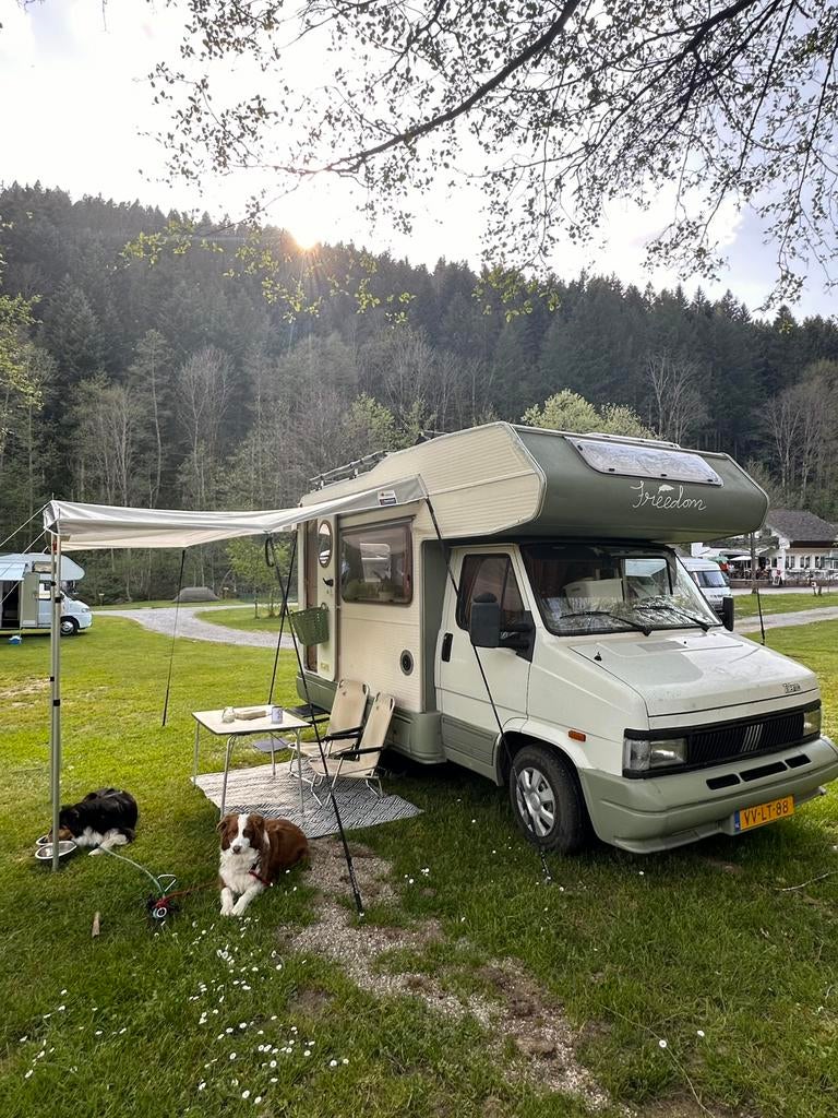 Hippe Fiat Ducato 🚐 290 camper 1992 (192* KM), Caravans en Kamperen, Alkoof, Tot en met 3, Particulier, Fiat