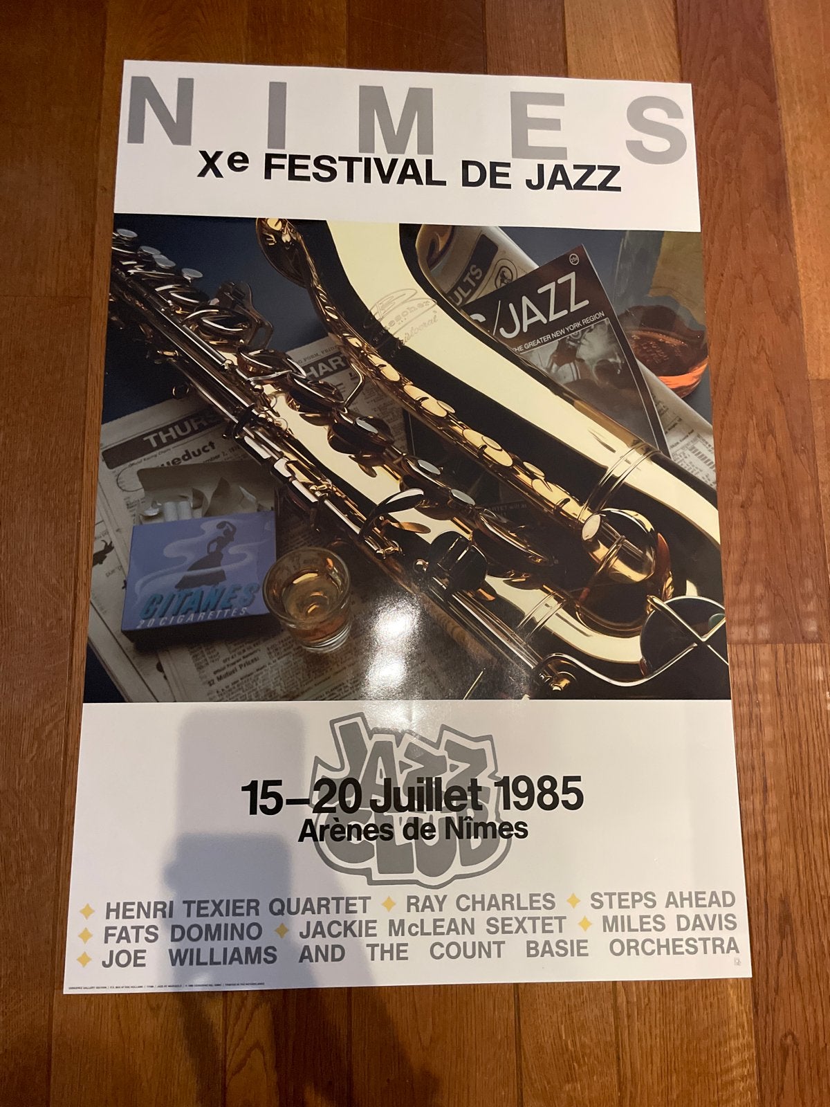 Replica Nimes Jazz Festival 1985 Poster - Ray Charles,, Verzamelen, Ophalen, Rechthoekig Staand, Zo goed als nieuw, A1 t/m A3