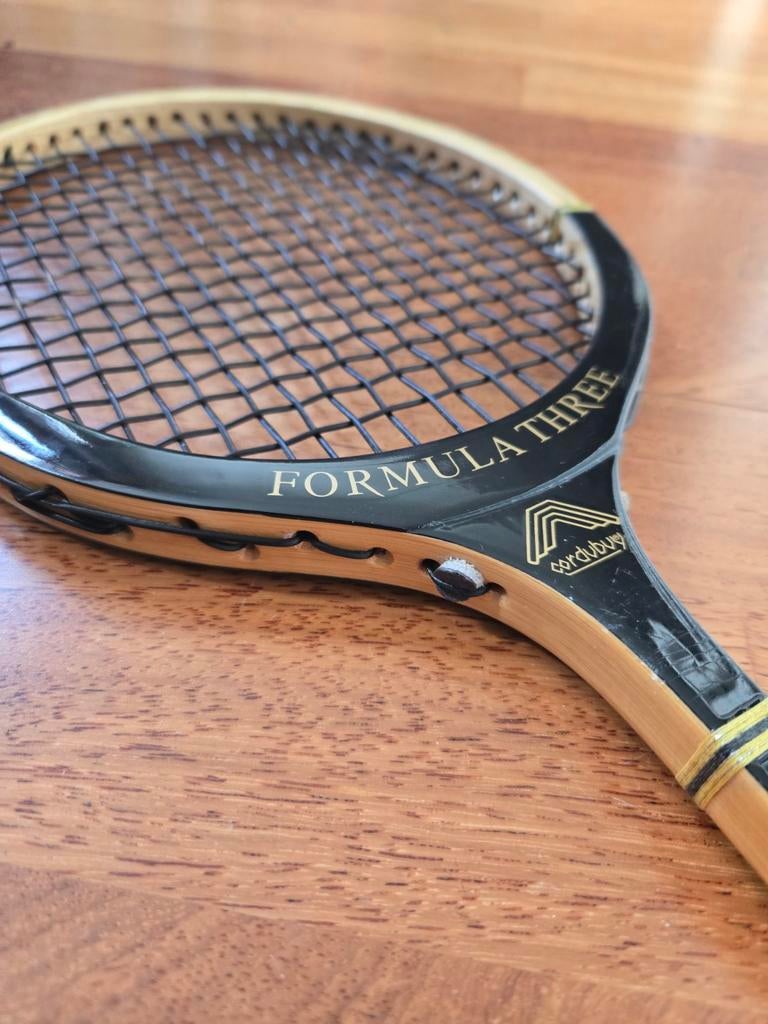 Houten vintage badminton racket met hoes, Sport en Fitness, Badminton, Ophalen of Verzenden