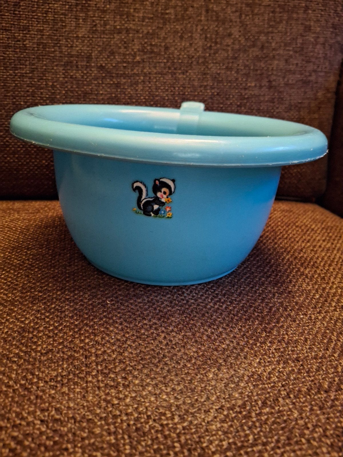 Kinderpo klein jaren 60 blauw met stinkdiertje, Ophalen of Verzenden, Huis en Inrichting