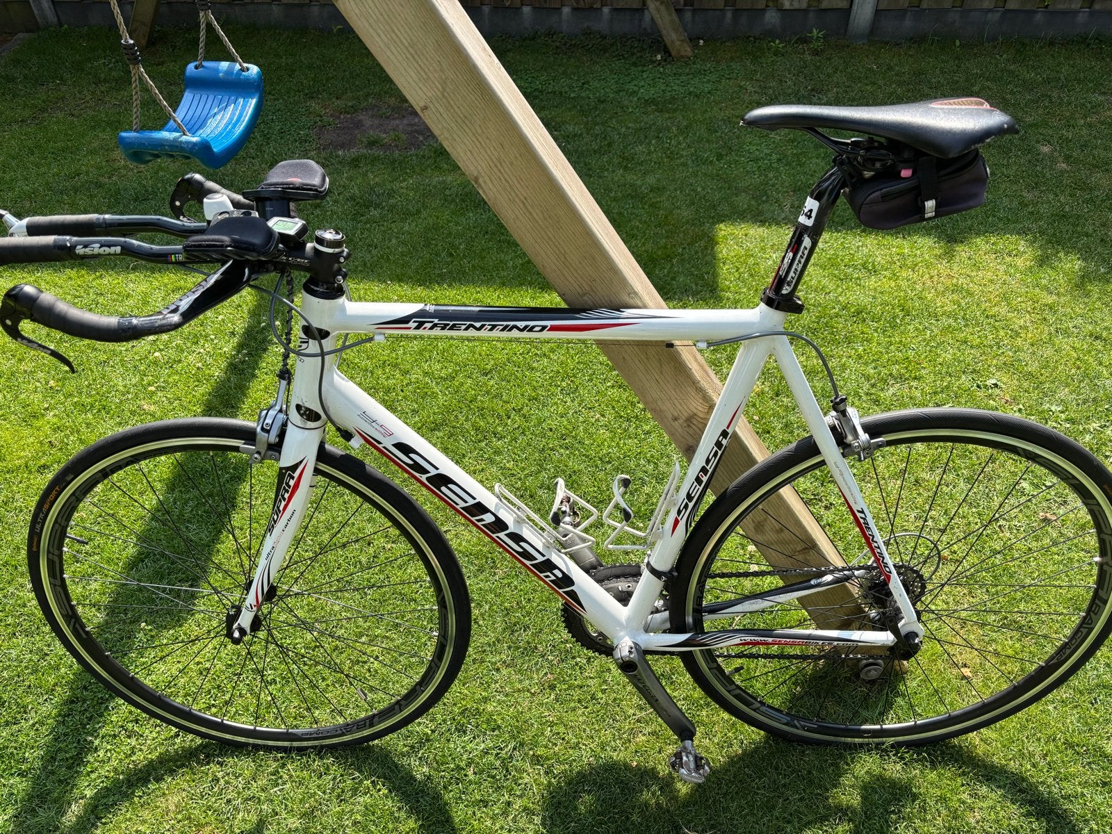 Sensa Trentino racefiets met traitlon stuur - Frame 60cm, 28 inch, Gebruikt, Aluminium, 57 tot 61 cm