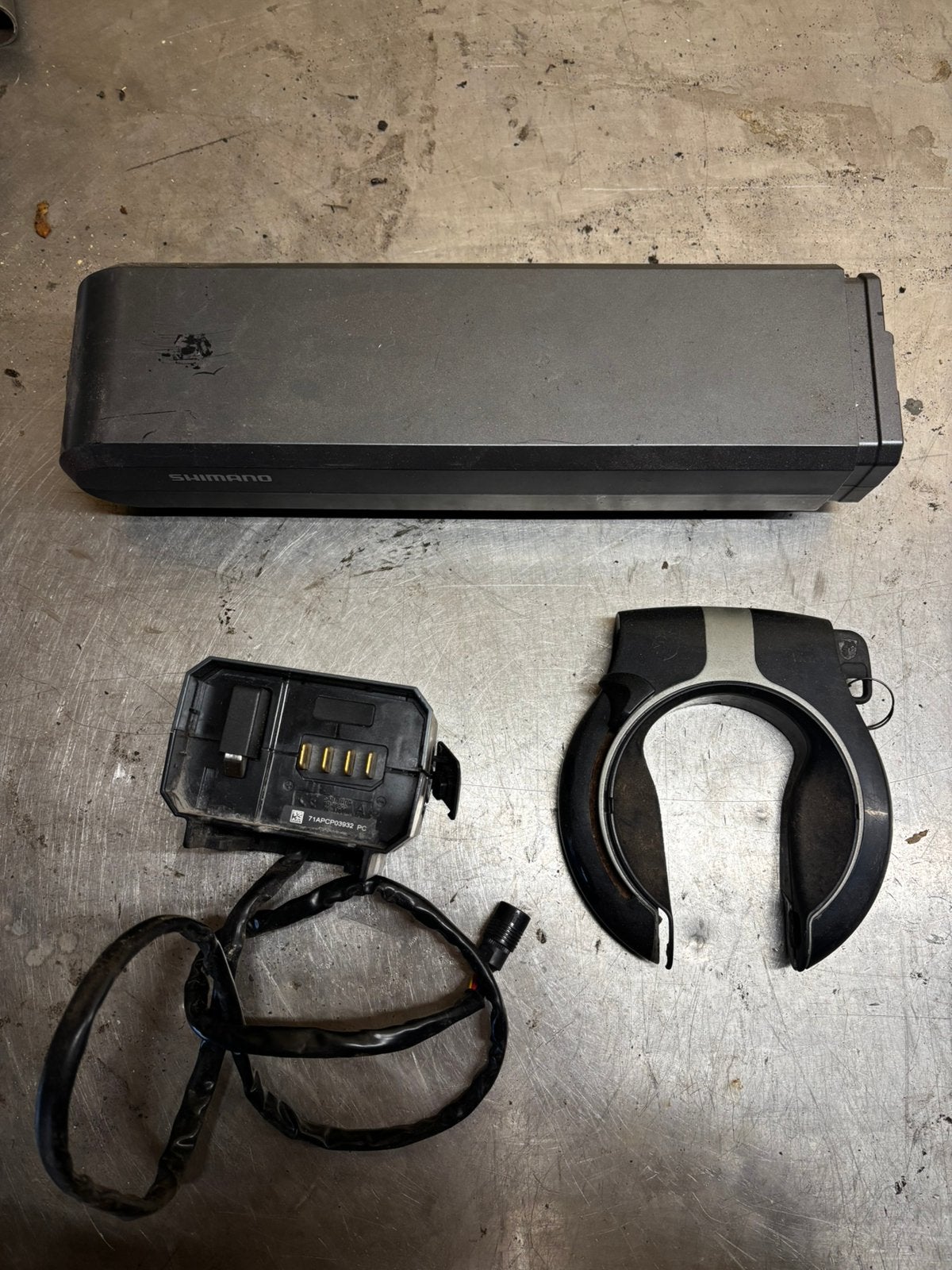 Shimano Steps BT-E6000 accu, docking station en slot, Gebruikt