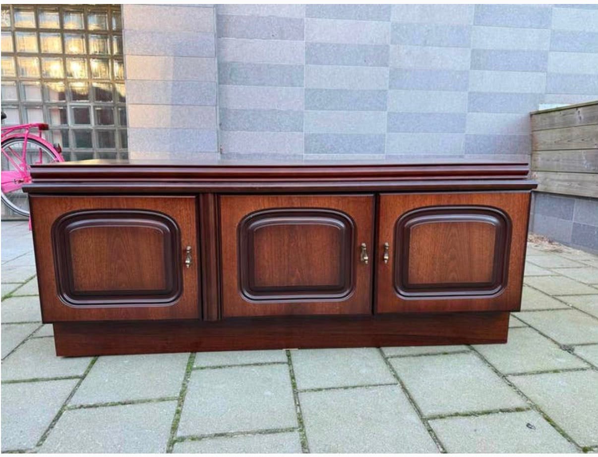 Tv meubel antiek, Ophalen, Gebruikt, 150 tot 200 cm, Kersenhout