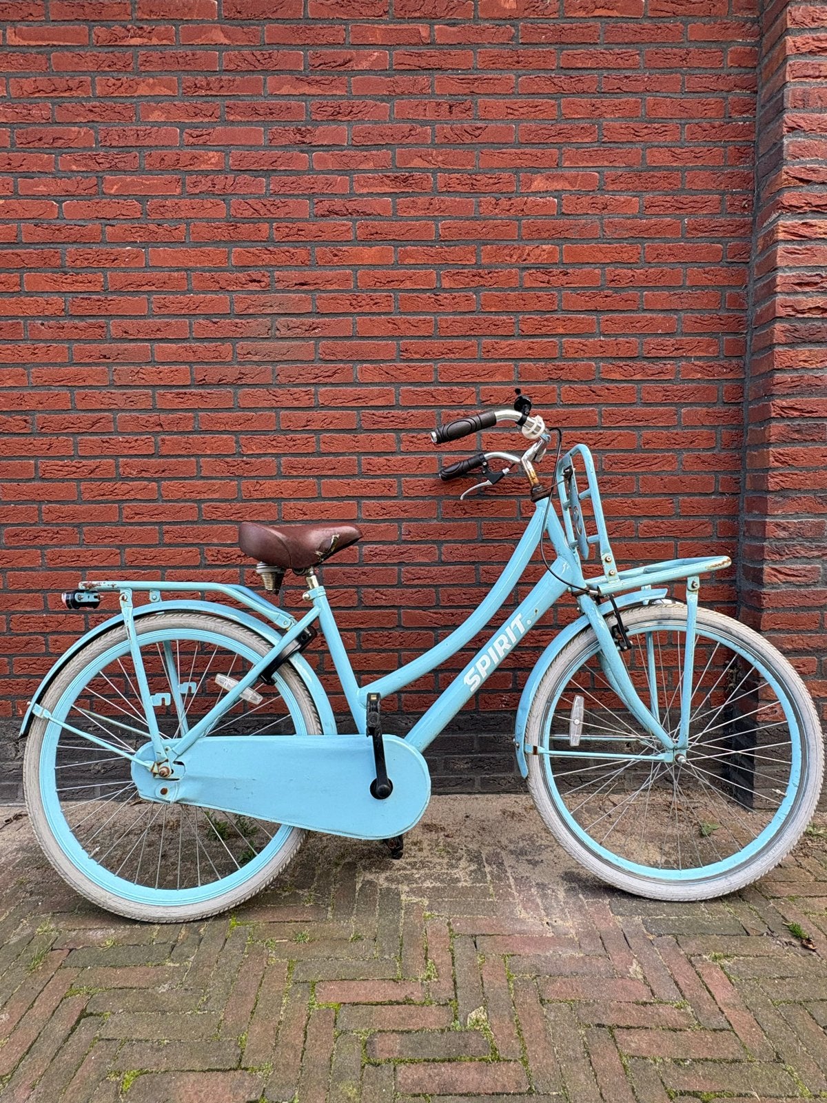 26 inch damesfiets Spirit met voordrager, Fietsen en Brommers, Terugtraprem, Gebruikt, 50 tot 53 cm, Ophalen